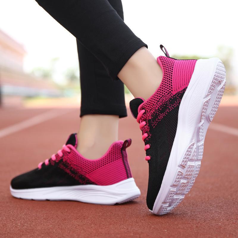 Middle School Students Lightweight Breathable Flying Weaving Casual Shoes Women's Shoes Running Shoes Women Travel Shoes Sports