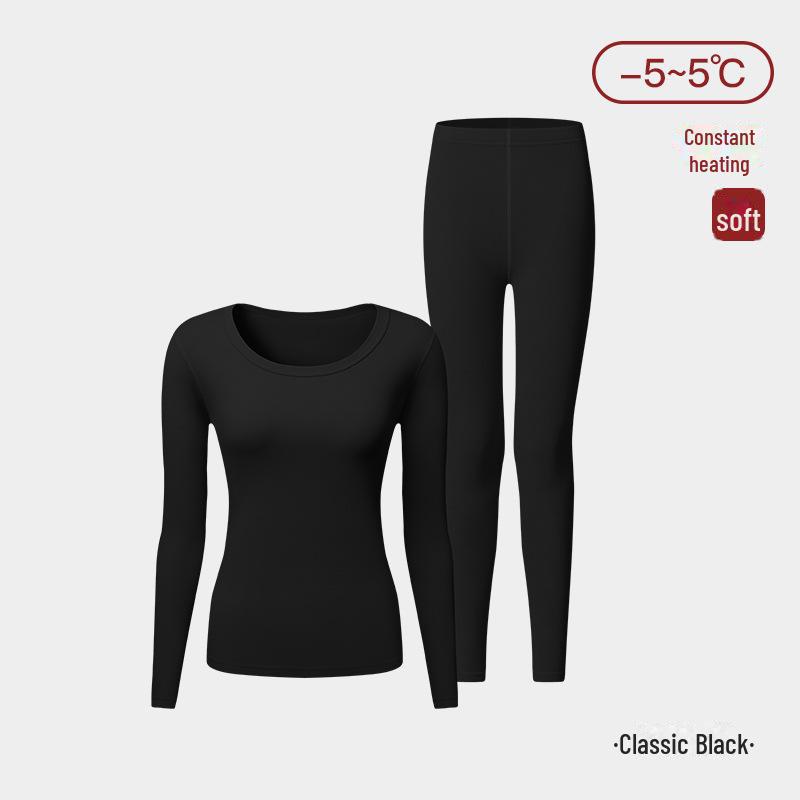 

Комплект термобелья Bonas: Бесшовный, сохраняющий тепло, унисекс, для осени/зимы Women s, Size L чёрный