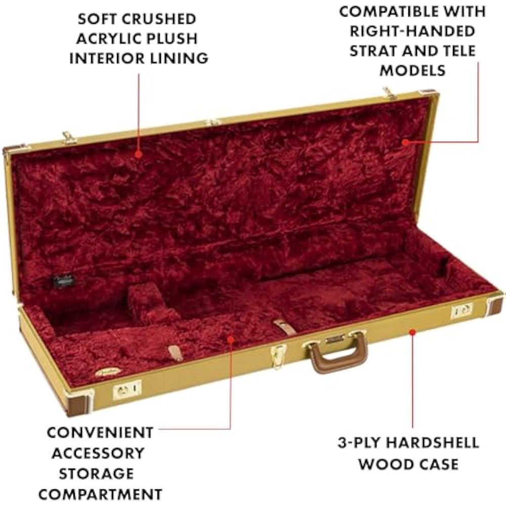 Fender Hard Case Classic Series Wood Case - Strat® /Tele®, Tweed