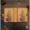 Sailing Ship Handmade Vintage Leather Journal Blank Spell Grimoir Book Of Shadow