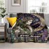 1PC Custom Name Glass Fantasy Flannel Blanket Versatile,all-season Throw Suitable for the Living Room,bedroom,camping,travel,and Gift