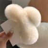 2Pcs Large Size Faux Furs Hair Clip For Long Hair Strong Hold Korean Style Fashion Accessory Multiple Colors Available