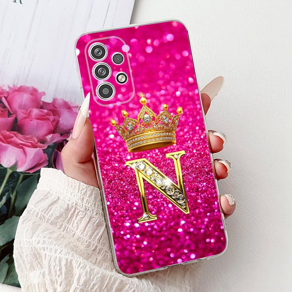 For Samsung Galaxy A13 4G Case SM-A135F Luxury Crown Letters Cover Soft Silicone Phone Case For Samsung A13 A 13 5G A136B Fundas