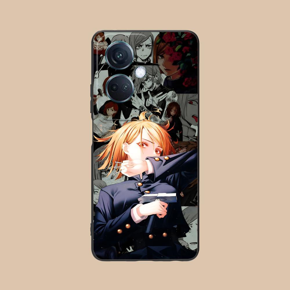 Jujutsu Kaisen Nobara Mobile Phone Case for OPPO Reno 14 13 12 11 10 9 8 7 6 5 F T Pro 5G Colorful Printing Cover Cover Pretty