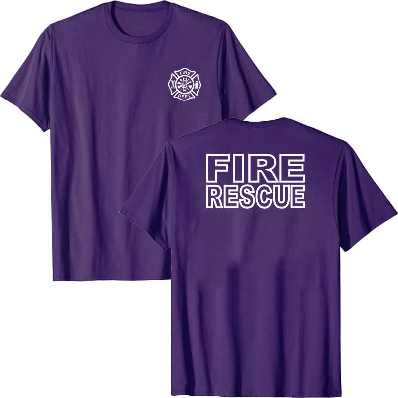 Koszulka Straż Pożarna Krzyż Maltański Straż Pożarna Kobiety Mężczyźni Odzież Krótki Rękaw Bluzki Graficzna Koszulka Topy
