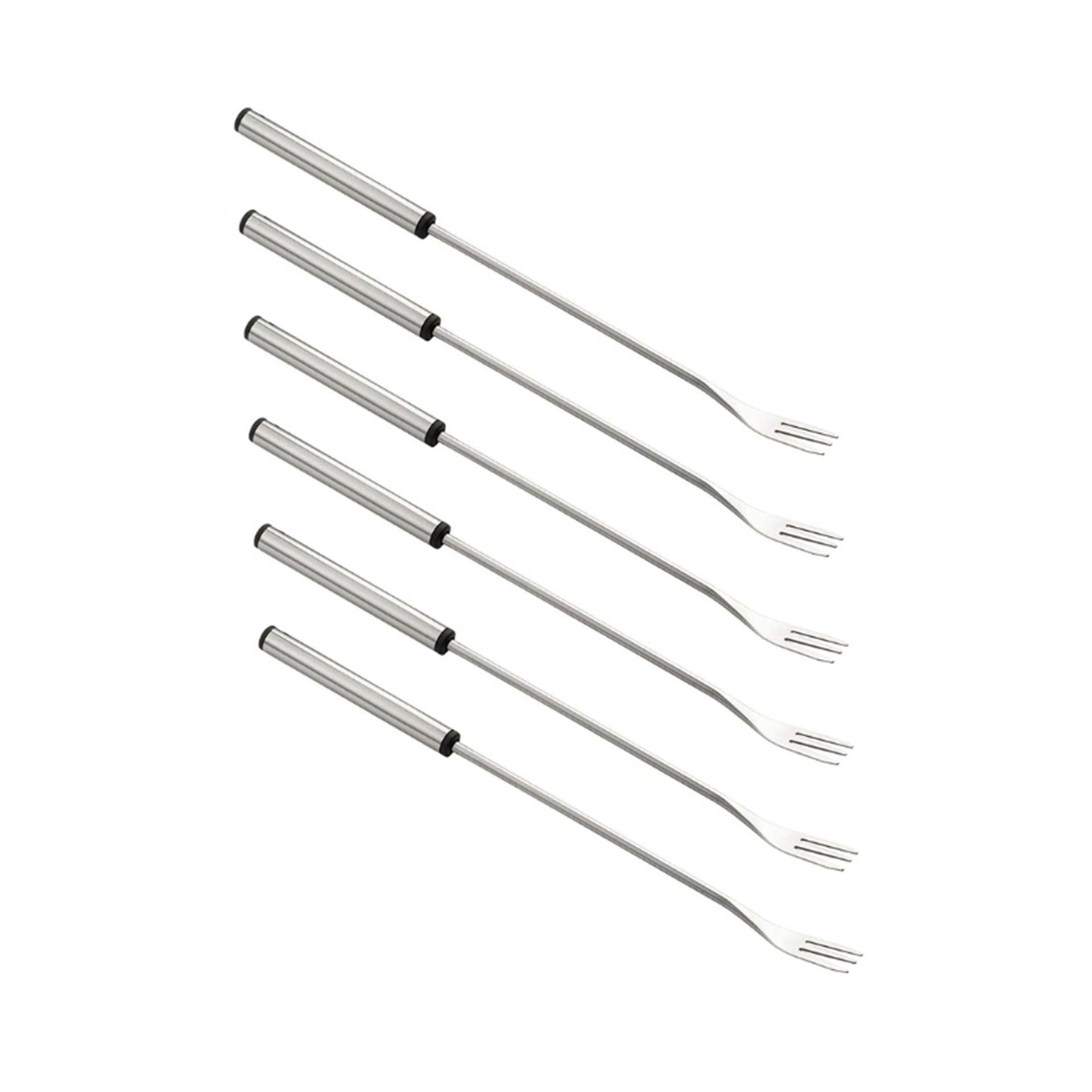 In-Stock Stainless Steel Six-Piece Fruit, Dessert, Hot Pot, Cheese, Chocolate Fork Set