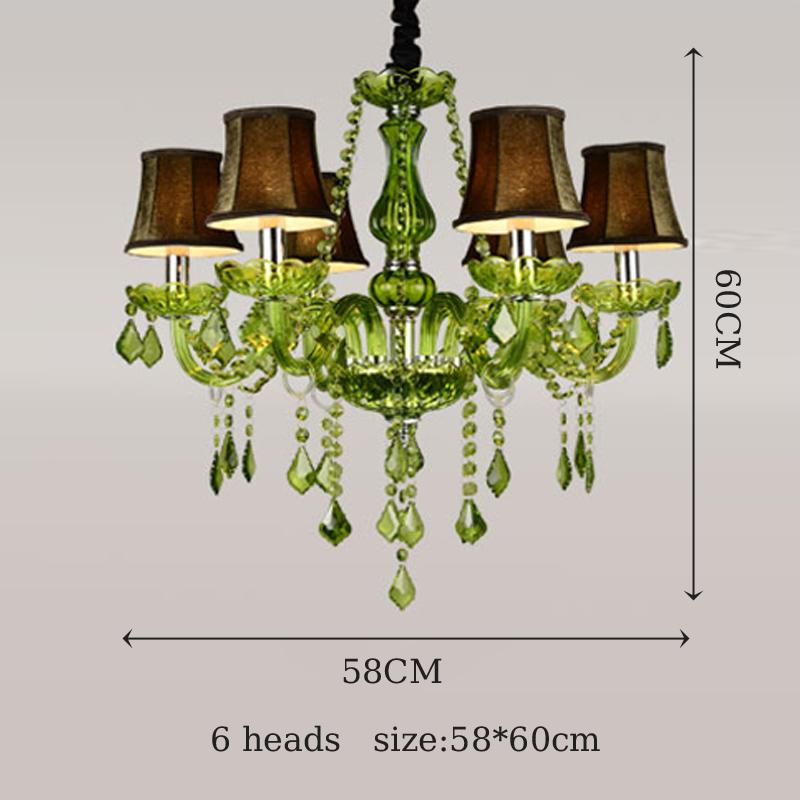 Mage Luxury Green Crystal Chandelier Wedding Hall Bedroom Candle Chandelier Hotel Restaurant Coffee Shop Bar E14 Home Decoration