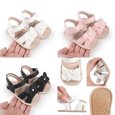 Infant Summer Princess Flower Sandals - Soft Sole Shoes for Babies and Toddlers 0-1 Year