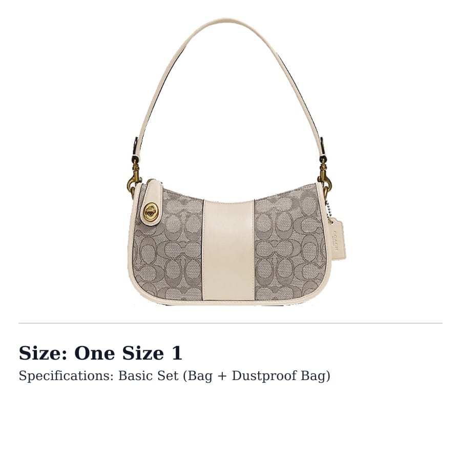 Coach Swinger Fabric With Leather Shoulder Bag, Pochette, Shoulder Bag, Crossbody Bag, Handbag Medium Women's C0721-B4SHG