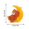 Bear And Moon Cake Topper Decorative Sculpture For Desk Desktop Moon Bear Statue Ornament For Baby Shower Resin Figurine Cake