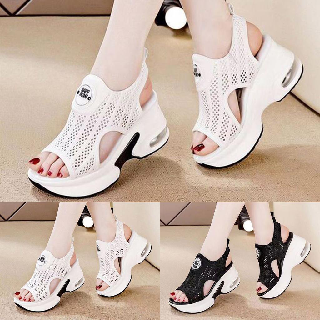 Sandale cu toc pentru femei Sexy Noi de Primăvară și Vară Sandale Coreene cu Talpă Groasă Sandale cu Toc Înalt cu Gură de Pește Pană Casual