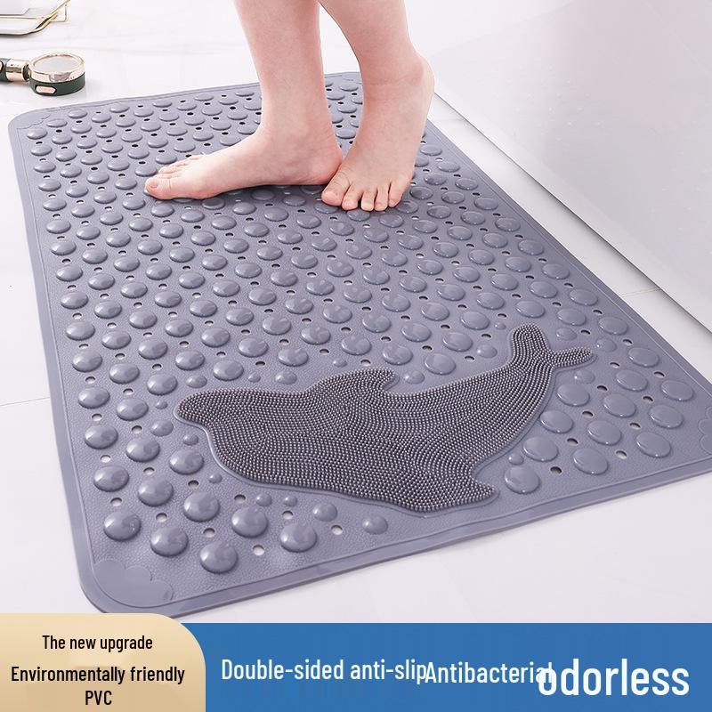 PVC Non-Slip Bathroom & Shower Mat - Water-Resistant for Home, Hotel, Pool, Toilet, Floor.