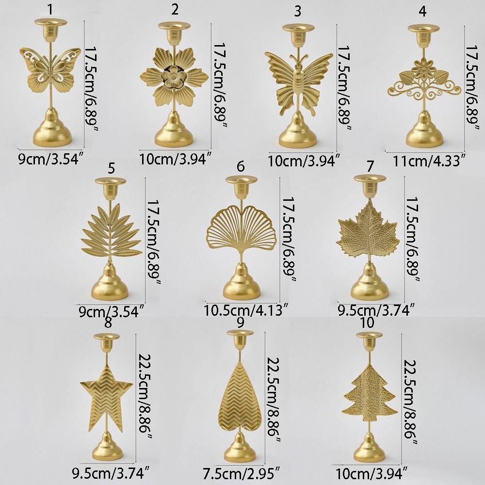 Luxury Butterfly Candle Holder Unique Iron Aromatherapy Rack Leaf Candlestick Stand  Home Decor