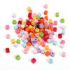 144 szt. Akrylowa Jednokolorowa Trójwymiarowa Kwadratowa Koralik Do DIY Naszyjnik Bransoletka Kolczyki Tworzenie Biżuterii Akcesoria Rzemieślnicze