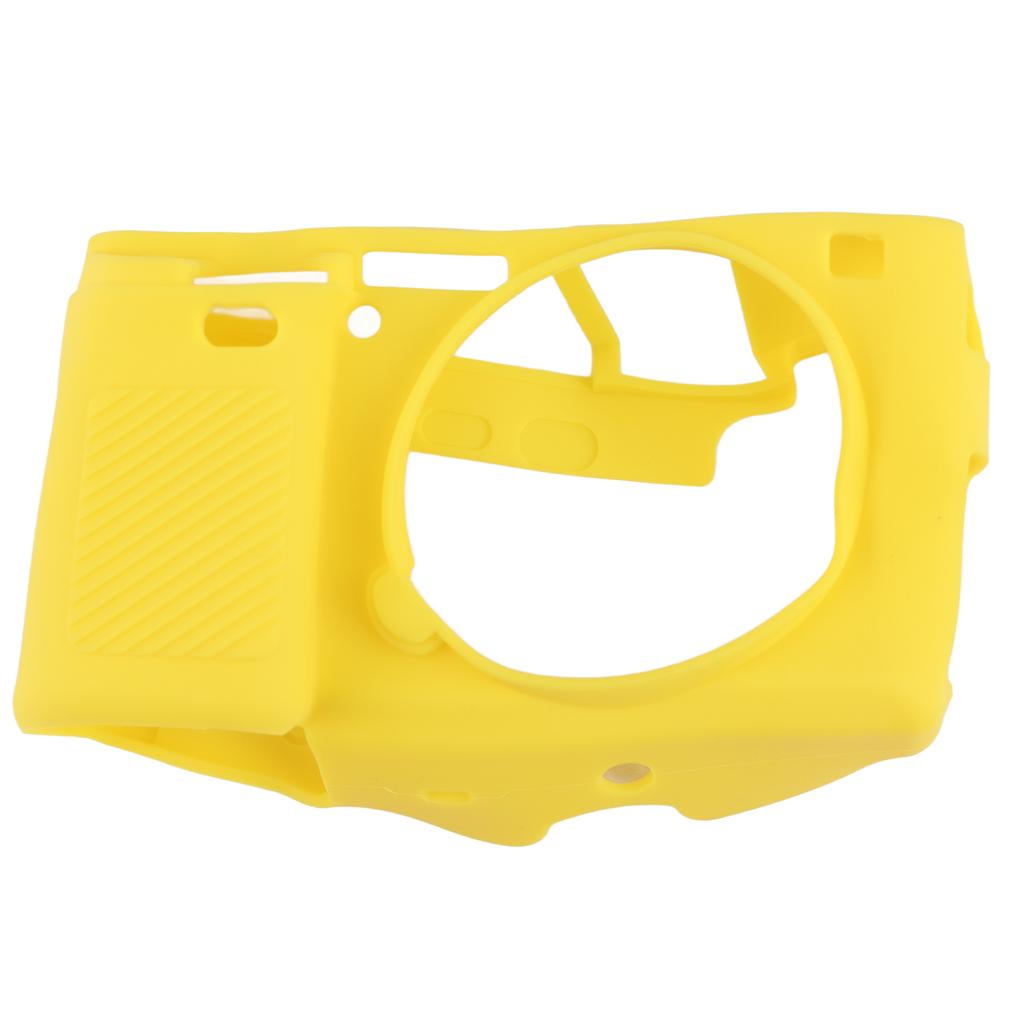 Soft Silicone Camera Case Protective Cover with Easy Access Design for Sony A6000 Yellow