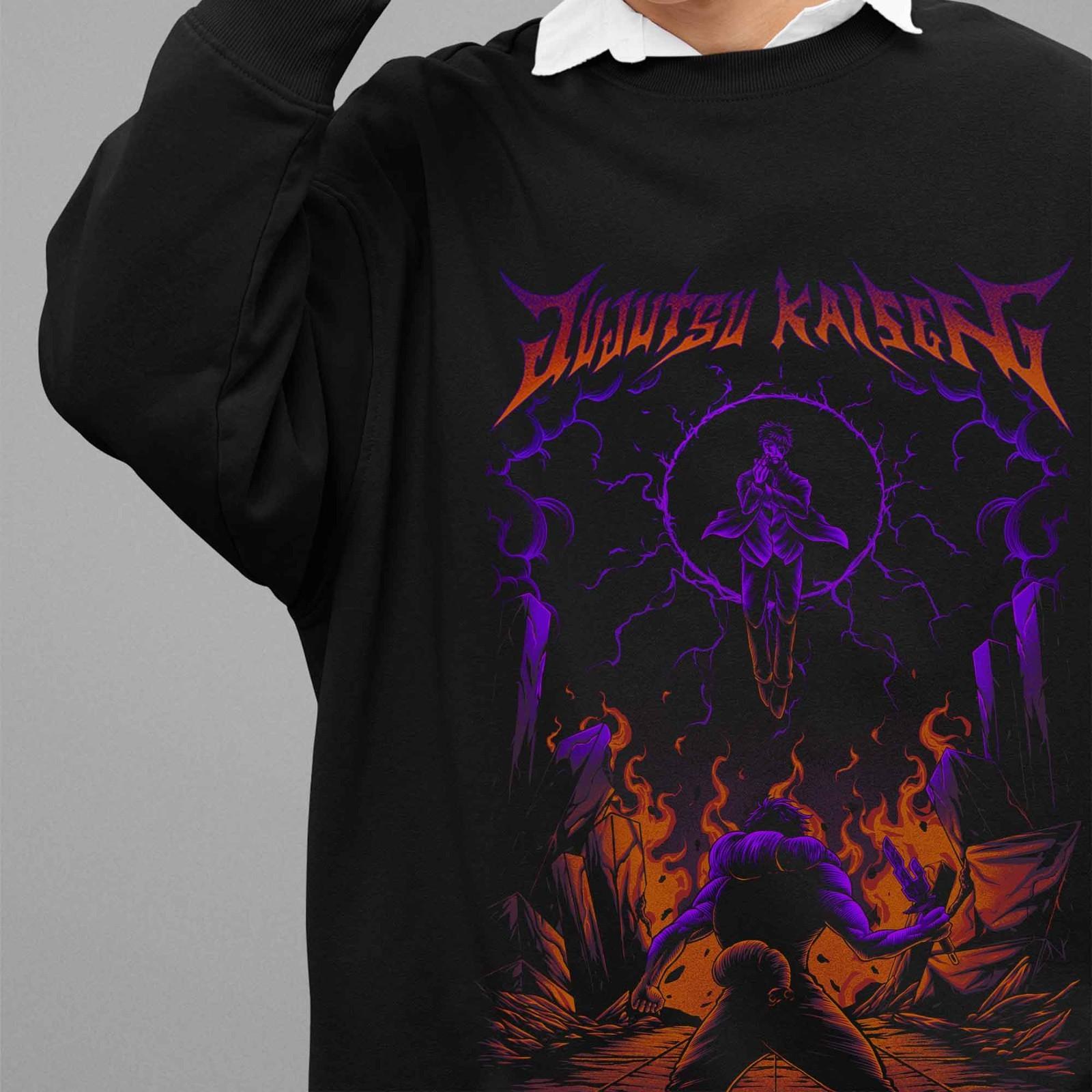 

Jujutsu Kaisen Sweatshirt Toji vs Gojo Sweater JJK Anime Pullover Megumi Geto XL