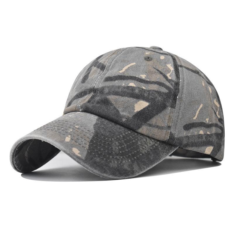 Washed Old Cotton Camouflage Baseball Cap for Men and Women's Spring New Style Super Good Feel Classic Camouflage Baseball Cap