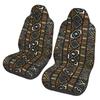 Africa Ethnic Tribal Art Car Seat Cover Seat Cover Anti Fouling and Convenient Protective Cover Unique Style 2PCS Universal Type