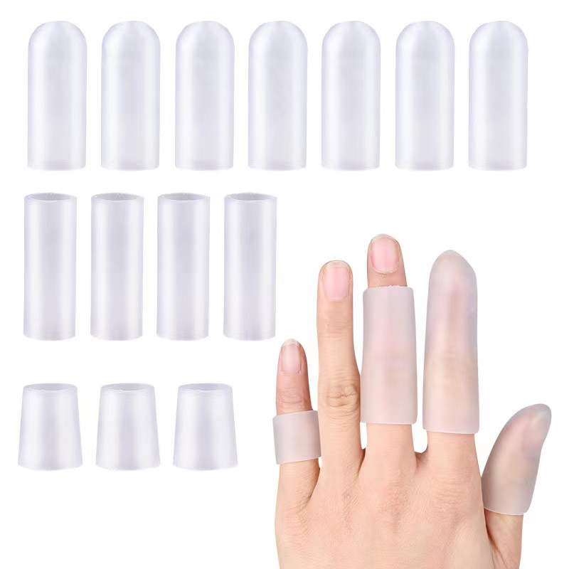 New Arrival Silicone Gel Stretchable Cuttable Finger Tube Moisturizing Protector Toe Sleeves Finger Protectors 2 sides open S