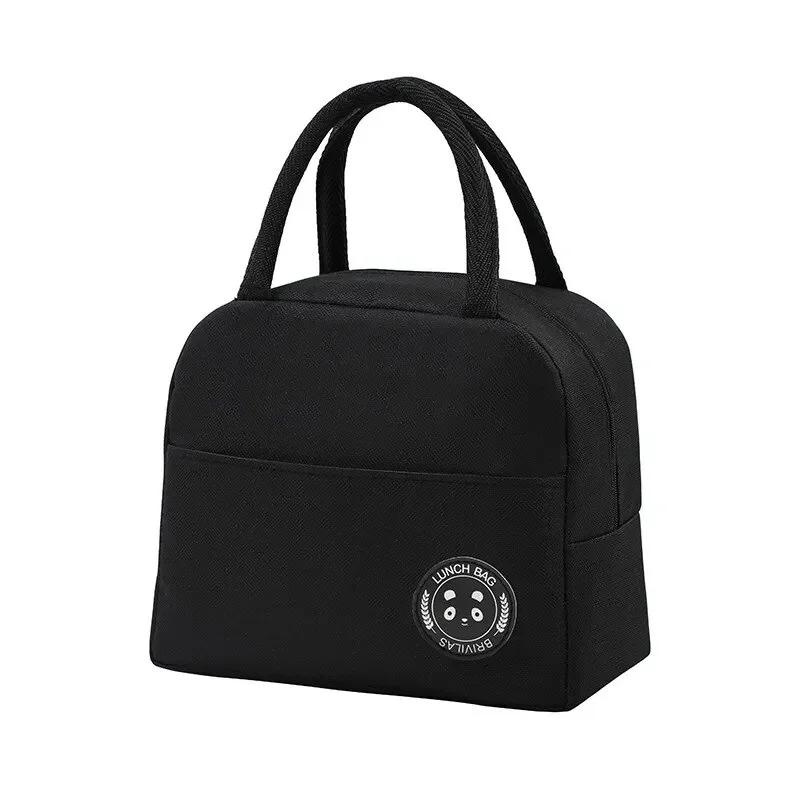 Children s Lunch Bags Solid Color Thermal Insulation Large Capacity Outdoor Portable Picnic Food Storage Bag Kids Lunch Box Bag