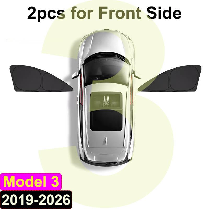 for Tesla Model 3 Highland 2024 2025 Side Window Sunshade Cover Front Rear Windshield Shading Sunshield Sun Blind Baby Protector