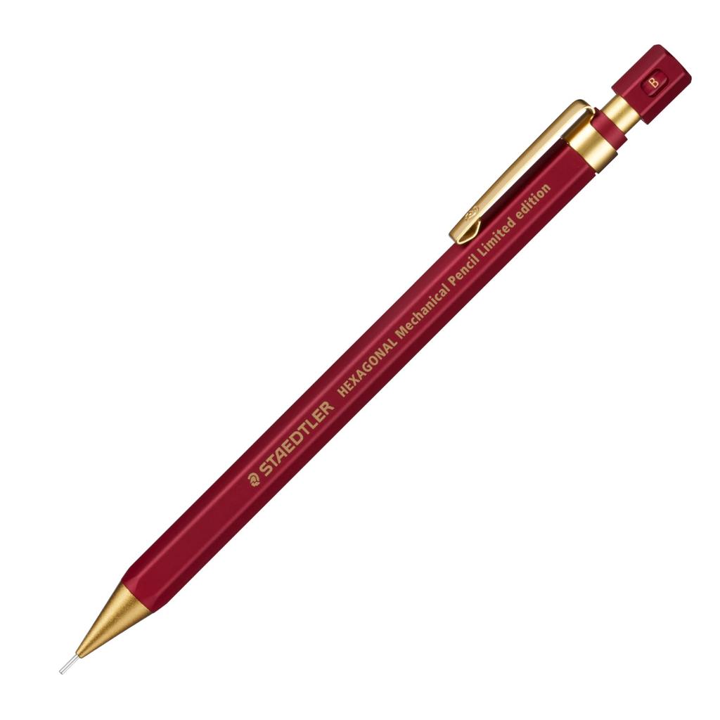 Staedtler Hexagonal Mechanical Limited Edition Version Antique Pencil, 0.5mm, 3, Red, 92577-05L3