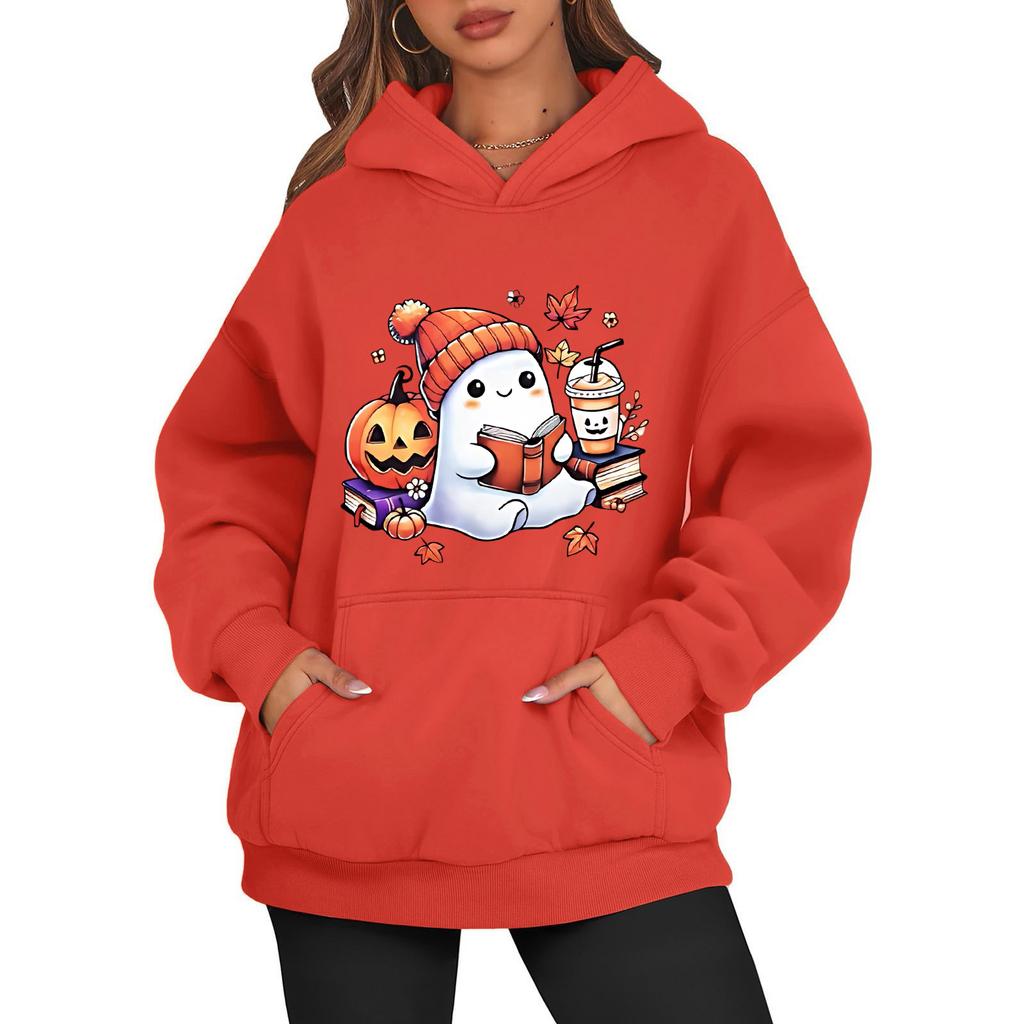 Modisches, vielseitiges und lässiges Kapuzen-Sweatshirt für Damen, langärmeliges Sweatshirt mit Aufnäher