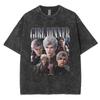 Hot Sale Funny Girl Dinner Caleb Game Graphic Print T-Shirt Men Women Casual Oversized Cotton Streetwear Y2K Harajuku Vintage Washed Summer New Tee