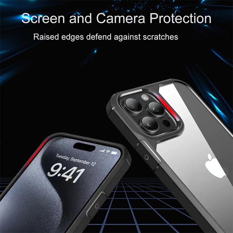 Luxus Gold Armor Transparente Acryl Handyhülle für iPhone 15 Pro Max 14 Plus 13 12 11 Pro XR XS 8P 7 SE 2020 Rundum Fallschutz Hülle