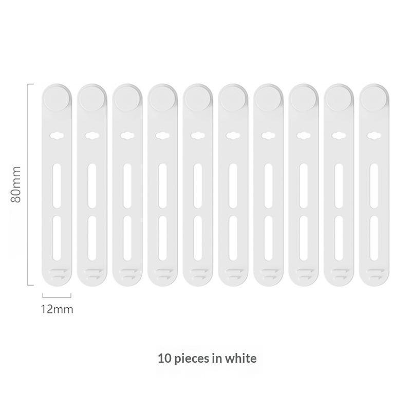 10 Pcs Creative Silicone Cable Organizer Data Cable Headphone Cable Storage Charging Cable Sorting Multifunctional Winder Strap