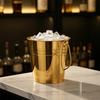 Yousheng Stainless Steel Ice Bucket, with Handle Portable Beverage Tub, Mirror Polished Durable Ice Tub, for Bars Parties KTV Beverage