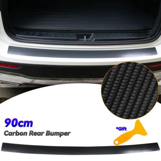 90cm Carbon Fiber Car Rear Bumper Protector Corner Trim Sticker Car Accessories