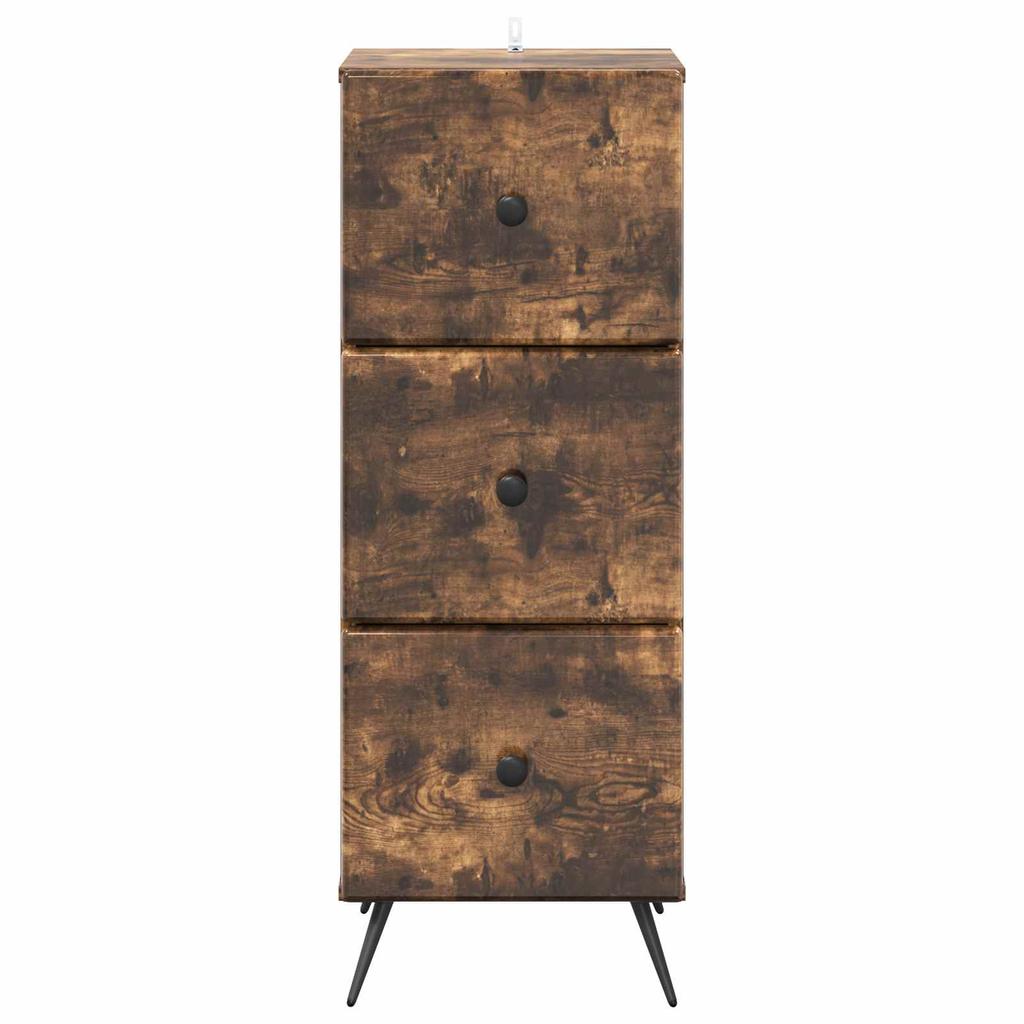 Drawer Cabinet Smoked Oak 33 x 34.5 x 90 cm