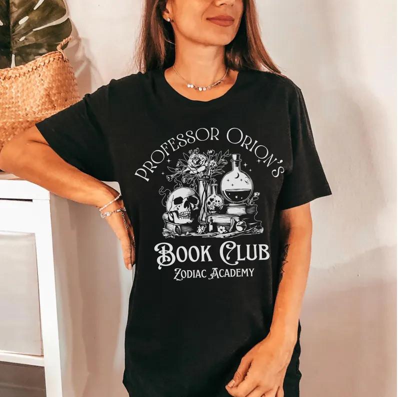 Professor Orion's Book Club Shirt Zodiac Academy Fantasy Reader Tee
