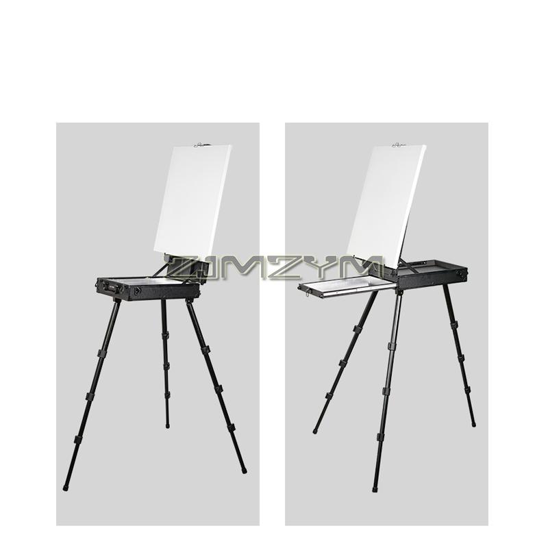 French Easel, Outdoor Easel, Portable Tabletop for Painting, Aluminum Travel Tripods, Adjustable Studio Sketchbox Easel Stand