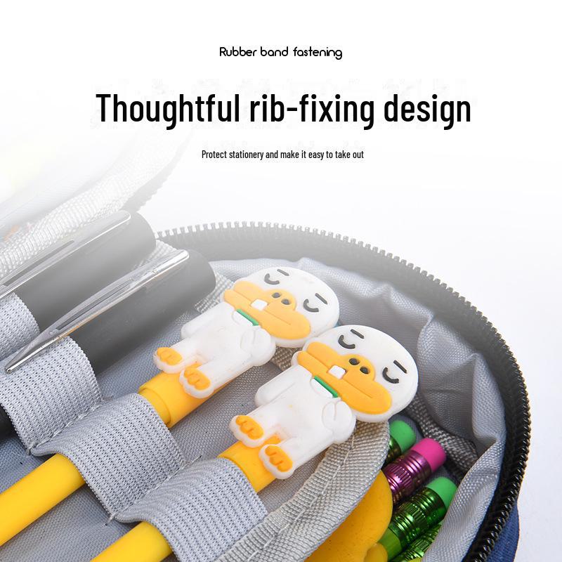 Large Capacity Layered Pencil Case for Boys and Girls - Simple Design for Junior and Elementary Students