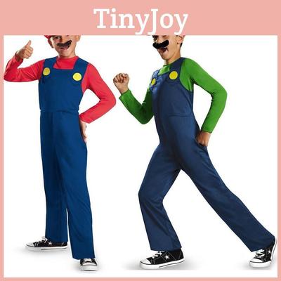 Super Mario Bros Luigi Costume For Kids And Adults Breathable Full Body Cosplay Dress With Exquisite Workmanship