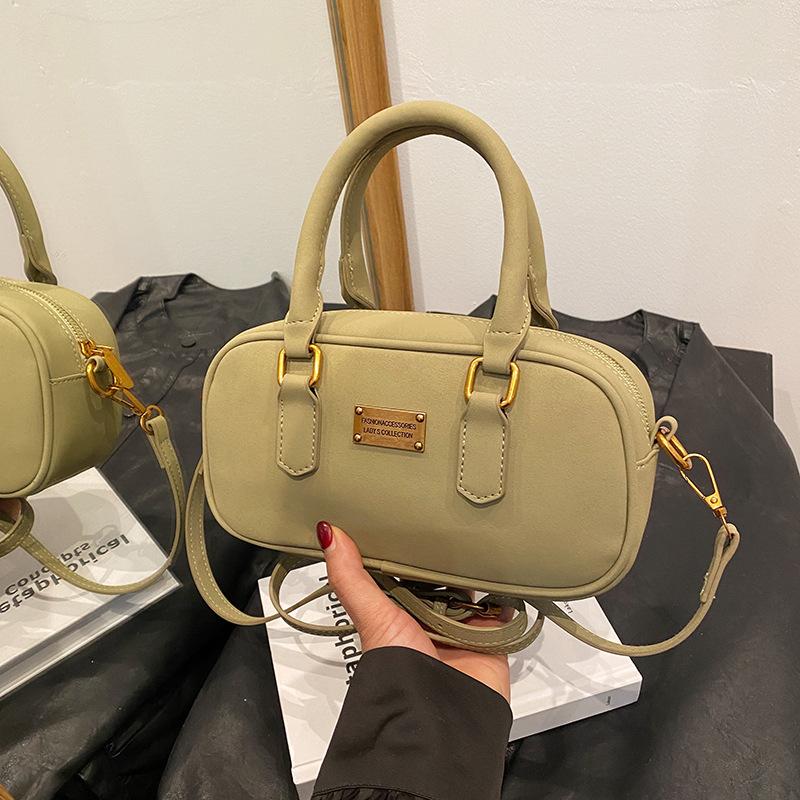 

Ручная маленькая сумка женская новая осенне-зимняя дорожная сумка-боулинг в ретро-стиле, универсальная сумка через плечо