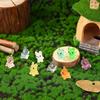 10/20pcs Luminous Mini Resin Pet Dog Figurines Glow In The Dark Puppy Animal Small Ornament Designed for DIY Fairy Garden Glass Bo