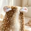 High Tube Plush Boot Covers Thickened Fawn Print Socks Cute Deer Ear Leg Warmers  For Women