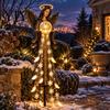 Starlight Tassel Garden Stakes Solar Angel Remembrance Light, LED Blessing Statue with Warm Cascading Outdoor Waterproof Decorative Memorial Decor for