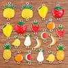 10pcs DIY Fruit Series Banana Pear Strawberry Watermelon Connector Jewelry Accessories