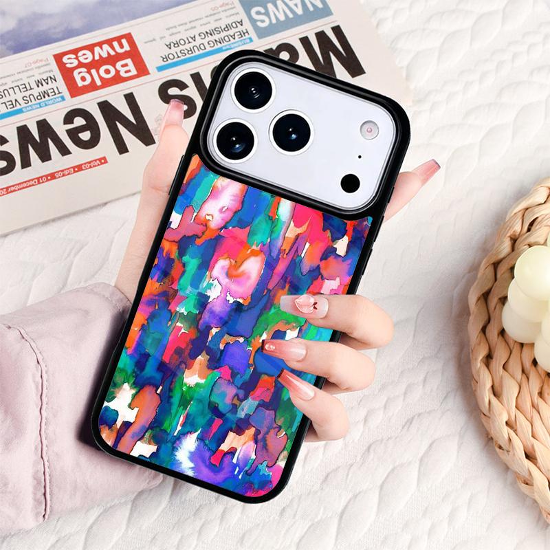Paint Watercolour Art Phone Case For IPhone 17 16e 15 14 13 12 11 Pro Max Air Mini Soft Protective Cover