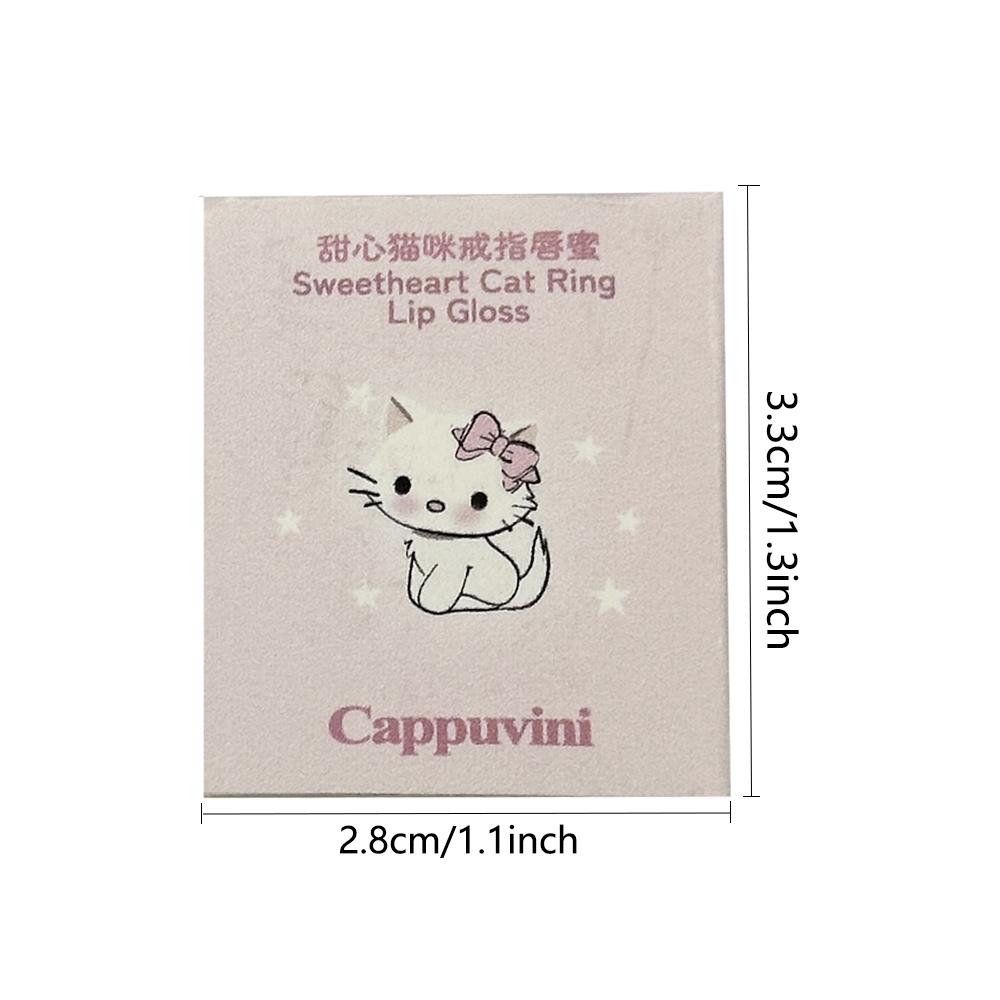 Sweetheart cat ring lip gloss is tender, pseudo-makeup, water gloss lip gloss lipstick