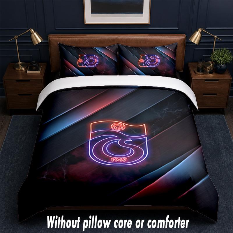 Trabzonspor FC Design Bed Bedding Set 1 Duvet Cover + 2 Pillowcases Soft Breathable Household Bed Linens