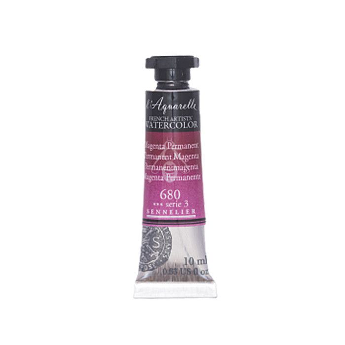 Peinture à l'aquarelle - Sennelier - Tube 10ml S3 - Magenta Permanent - Haute qualité - Mixte