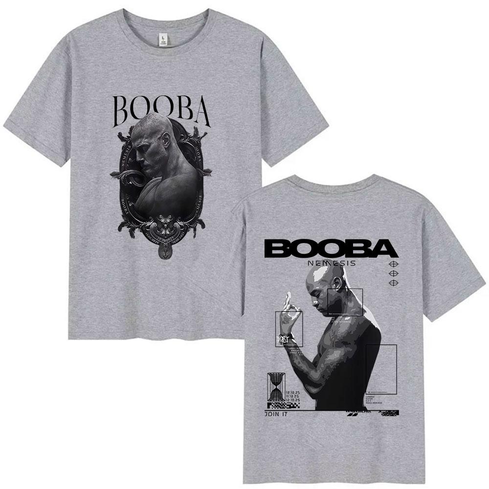 Rapper BOOBA Tour Album 2025 Graphic T Shirt Mens Retro Gothic Hip Hop Short Sleeve Tshirts Man 100 Cotton Tshirt Streetwear