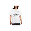 Patterned Print Crew Neck Loose Short Sleeve T-Shirt Men Tops White FJ1129-121
