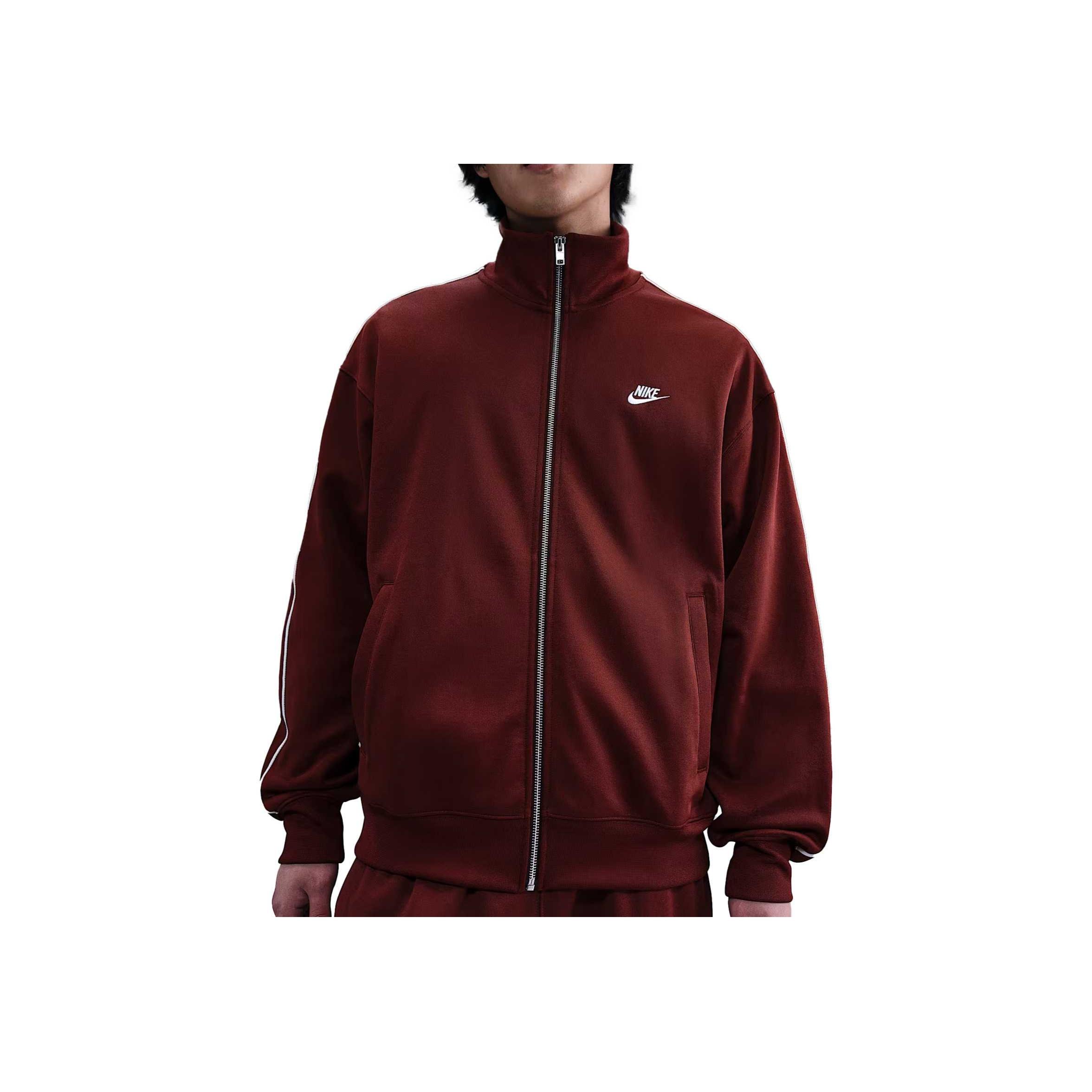 Nike Sportswear Club Oversized Knit Track Jacket Dark Team Red Men HV1418-619 M