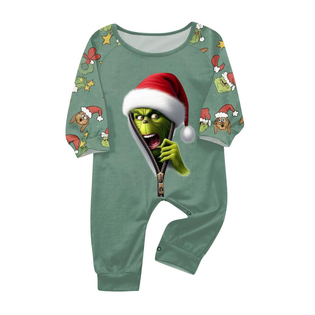 Family Matching Print Sets Pajamas Loungewear Outfits Family Matching Long Sleeve Tops+Pants Set